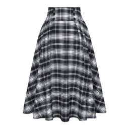 Autumn New Skirt A Line Swing Buttons Long Midi Vintage Skirt Red Green High Waist Plaid Skirts for Women Jupe 2026
