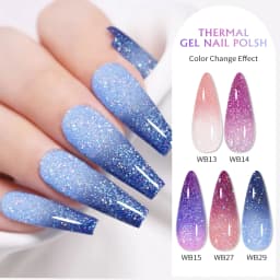 7ml Thermal Nail Gel Polish 3 Colors Changing Semi Permanent Soak Off UV/LED Nail Supplies Gel for Manicure Design