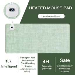 Electric Heat Mouse Pad Table Mat Display Temperature Heating Mouse Pad Keep Warm Hand For Office Computer Desk Keyboard Winter