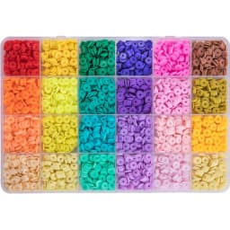 SHU YU 14400/4200/2400pcs Assorted Polymer Clay Beads Kit for DIY Jewelry Making-Handmade Craft for Bracelet, Necklace, Earrings