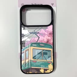 Japan Anime Cherry Blossom Mountain Landscape Phone Case For iPhone 17Pro 17 Pro max 17Air Scenery Print Clear Hard Cover Shell