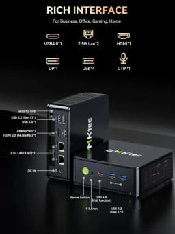 GMKtec M6 Ultra Mini PC AMD Ryzen 5 7640HS DDR5 M.2 NVMe SSD Windows 11 Pro WiFi 6E BT5.2 2.5G LAN for Gaming Office