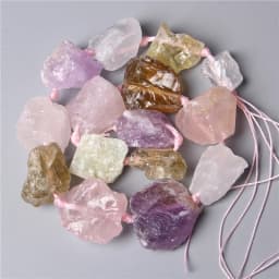 2-3cm Natural Clear White Quartz Beads Freeform Raw Minerals Crystal Nugget Stone Beads Gravel For Jewelry Making DIY 7-8Pcs