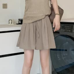 Solid Color Casual Summer Shorts for Women Thin Breathable Elastic Waist Shorts Woman Vacation Loose Wide Leg Shorts Beach Pants