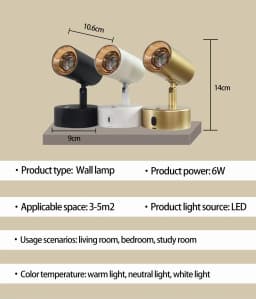 LED Modern Minimalist Remote Charging Wall Lamp 5200mAh Magnetic Suction Installation Touch 3-Color Bedroom Living Room Lighting