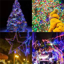 2022 Waterproof LED Green Wire String Lights Outdoor 20/50/100M 8 Modes Fairy Garland Lights for Garden Wedding Christmas Decor