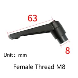 10PCS Adjustable Handle Lever Clamping Handles Metal Knob Machinery Tools Male Female Thread Diameter M4-M16 Length 10mm-80mm
