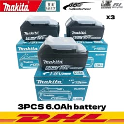 Original Makita 18V BL1860 6Ah Lithium Battery Power Tool Battery Replacement LXT BL1850B BL1840 18V Screwdriver with Battery MA