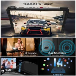 Unihertz TANK PAD E 8849 Tablet Rugged Projector Tablet Android 512GB 120Hz 24GB Smartphone Pad 10.95 inch 21000mAh 50MP 2025