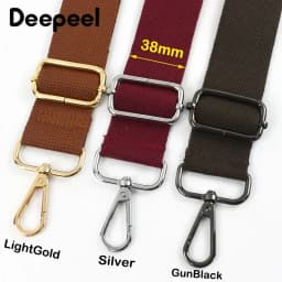 Deepeel 38mm Canvas Webbing Adjustable Bag Strap 80-140cm Handbag Shoulder Straps with Buckle Crossbody Bags Replace Accessories