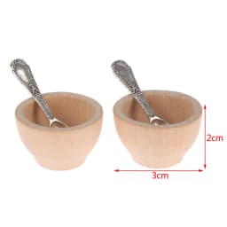 1:12 Dollhouse Miniatures Mini Kitchen Tableware Wooden Knife And Fork Metal Pot Set Doll House Toys Decor Accessories