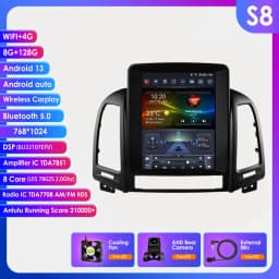 Hizpo 8Core 9.7 Inch Car Electronic Devices For Hyundai Santa Fe 2 2006 - 2012 2din Head Unit Carplay Radio Multimedia GPS WIFI