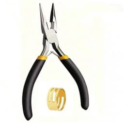 3/2/1pcs 12cm DIY Handmade Pliers, 1 Golden Ring, and 1 Silvery Tweezers to Make and Repair Various Jewelry Accessories