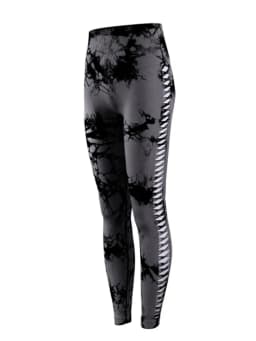 Women's High Waist Tie Dye Peach Butt Lifting Pants Sexy Cutout Breathable Stretchy Slim Fit for Workout Training