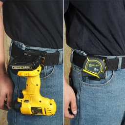 Belt-Mounted Drill Holder Clip - Steel & Nylon Durable Tool Holster for Impact Drills, Guns & Tape Measures