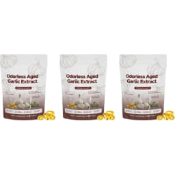Aged Garlic Extract Softgels Odorless Fermented Garlic Supplement Powerful Antioxidant for Immune Heart Respiratory Health 30 Ct