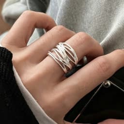 925 Sterling Silver Ring For Women Adjustable Vintage Retro Rings Punk Designer Jewelry Birthday Gift Wholesale
