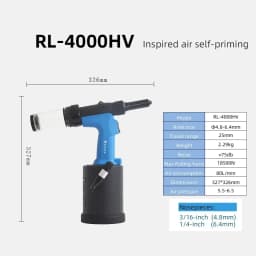Pneumatic Rivet Gun Industrial Self-Priming Core-Pulling Heavy Duty Air Rivet Gun Stainless Steel Automatic Riveting Tools