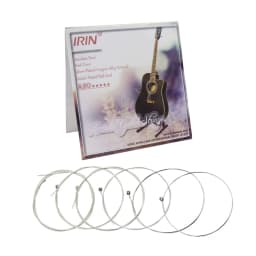 6Pcs/Set Acoustic Guitar Strings A104 Stainless Steel Mercerized Strings Silver Plated Copper Alloy Wound Guitar Accessories
