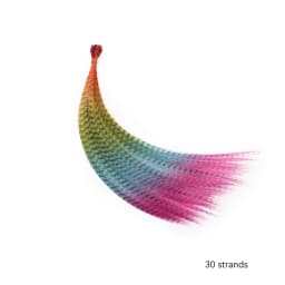 Synthetic Feather Hair Ombre Color Feather Extensions Rainbow Colorful Hair Feather Extension Long Straight Hairpieces for Girls