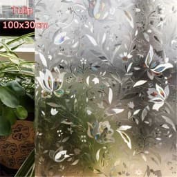 3D Stained Glass Window Film Removable Self Adhesive Glass Sticker Static Cling Vinyl Window Paper For Bathroom Home Decorative