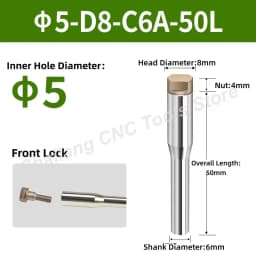 Saw Milling Cutter Slitting Saw Arbor Blade Holder CNC Slotting Machining Metal Cutting Tool Front Rear Lock 5 6 8 10 13mm