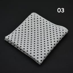 Men's Polka Dot Pocket Square Cotton White Navy Handkerchief Formal Dress Wedding Party Suit Scarf Bridegroom Chest Towel Hanky