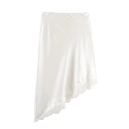 Tossy White Lace Patchwork Long Skirt For Women Slim High Waist Elegant Commute Printed Party Looks Clothes Female Maxi Skirts