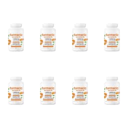 Turmeric Curcumin 95% Capsules Ease Joint Stiffness Soreness, Elevate Antioxidant Levels Black Pepper Ginger 120 Veggie Count