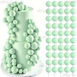 50/100pcs Cake Ball Picks Topper Wholesale 4 Sizes Foam Balls Cake Toppers for Birthday Christmas Wedding Cake Decoration Favor