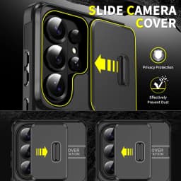 Slide Camera Protection Armor Phone Case For Samsung S26 S25 S24 S23 S22 S21 Plus 5G Ultra Metal Kickstand Magnetic Phone Cover
