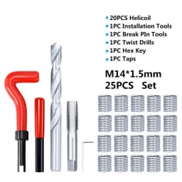 XCAN Thread Repair Kit M3 M4 M5 M6 M8 M10 M12 M14 Screw Thread Inserts For Restoring Damaged Threads Repair Tools Drill Bit