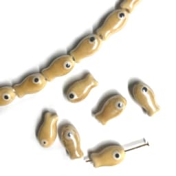 10Pcs Retro Small Fish Beads Charms Ceramic Spacer Loose Beads For Jewelry Making DIY Bracelet Accessories