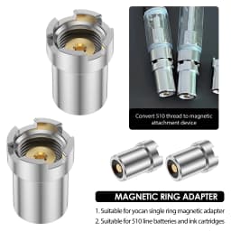 4Pcs Thread Adapter Threaded Ring Adapter Kit Durable 510 Threaded Magnetic Adapter Stable Magnetic Ring Adapter Converter