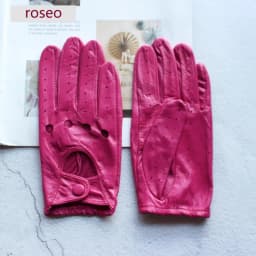 Women's Single-Layer Unlined Thin Driving Leather Gloves Hollow Style Outdoor Cycling Driver Gloves Free Shipping