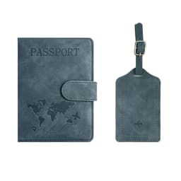 Custom Name Passport Holder Luggage Tag Gift Box Fashion DIY Travel Accessories Dropship Wholesale Engrave Logo Travel Wallet