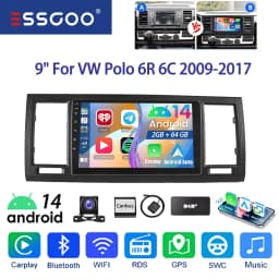 ESSGOO 9" Android 14 For VW T6 Transporter Multivan Wireless CarPlay Android Auto Car Stereo Radio GPS Navi WIFI SWC Mirror Link