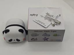 LED Night Light Cute Sheep Panda Rabbit Silicone Lamp Rechargeable Animal Shape Sleep Soft Nightlights For Kids Birthday Gift