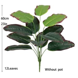 31in Large Fake Tropical Monstera Plants Artificial Palm Tree Plastic Leaf Water Plant for Office Desk Home Garden Greenery Deco