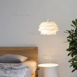 Danish Designer White Rose Pendant Lighting for Kitchen Island Bedroom Romantic Restaurant Acrylic Petal Chandelier Decor Lamps