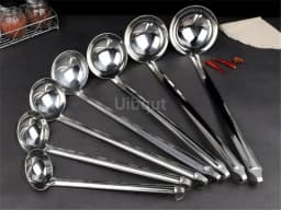 Stainless Steel Long Handle Ladle Serving Spoon Big Round Dinner soup Scoop Buffet Creative Kitchen Cooking Utensils Tableware