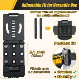 Belt Drill Bit Bracket for Impact Drills Nail Guns Dual Locking Clip Power Holder with Hook Quick Access Home Installation Tools