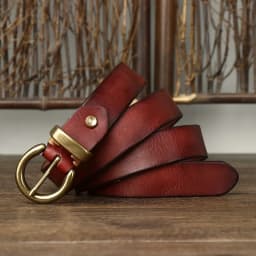 2.8CM Thick Genuine Leather Belt For Women Pin Copper Buckle Retro Cowhide Full Match Casual Jeans Women Belts Female Quality