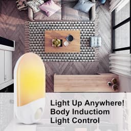 Bedside Lamp US EU UK Plug LED PIR Motion Sensor Smart Night Light for Bathroom Home Lamp Lighting Bulb
