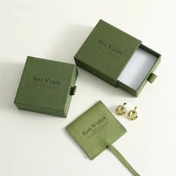 Custom Logo Drawer Jewelry Packaging Box Studs Necklace Rings Pull Out Kraft Paper Microfiber Suede Storage Dust Pouch Gift Bags