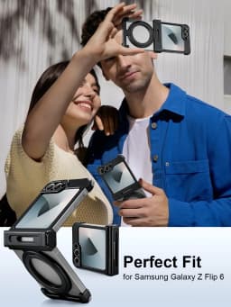 Oatsbasf Metal Phone Case for Samsung Galaxy Z Flip 7 6 with 360° Rotatable Stand Frameless Bumper Protective Z Flip 7 6 Cover