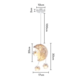 Modern Creative Pendant Light Moon Star Suspension Kids Bedroom Hanging Lamp Christmas Decorations For Home Fixture Lighting LED