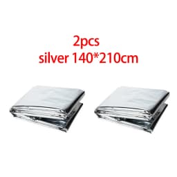 Emergency Thermal Poncho Blanket Lightweight Water-Resistant Windproof Sunshade Reusable First Aid Mat Pad Cover for Camping