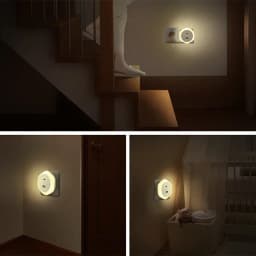 USB Plug Night Lamp EU Type-C Charger Port Auto Light Sensor Dimmable Warm White  Bedroom Hallway Stairs LED Bedside Lights