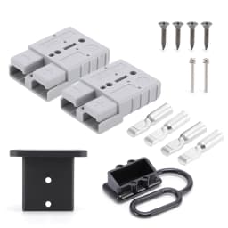 2pcs 50A Plug 2P Charging Connector 600V Quick Plug Car Battery Power Connectors Electrical Wire Cable Connectors